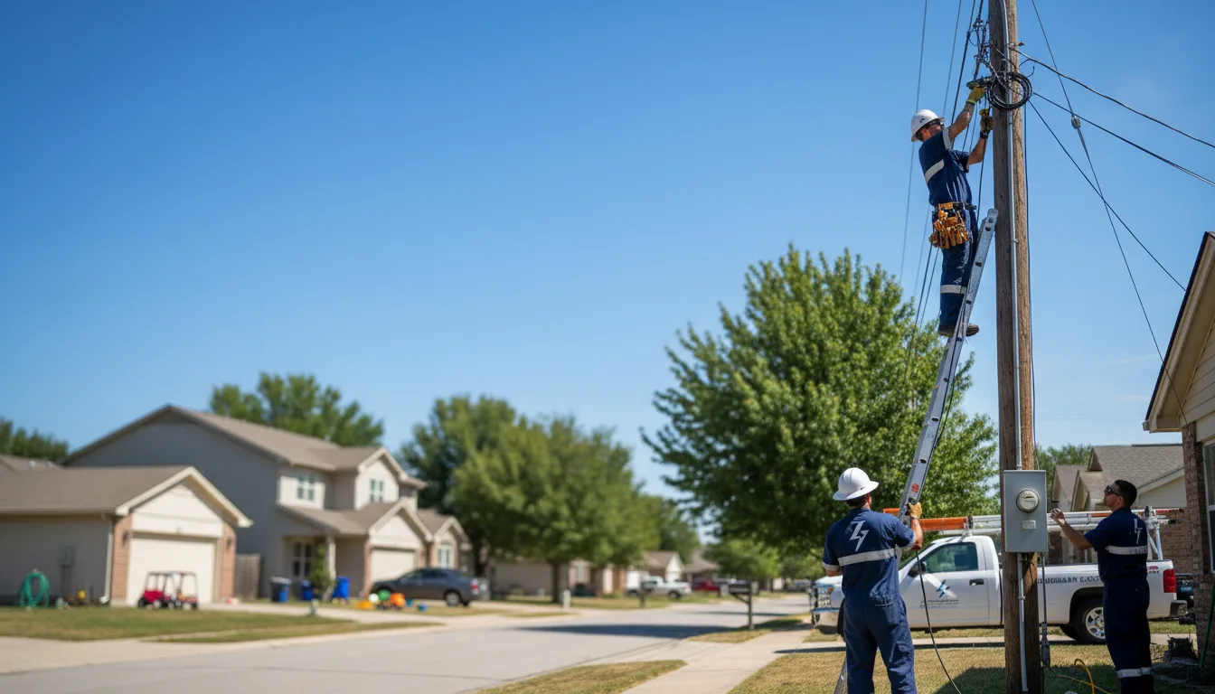 Residential electrician providing installation services in Whitesboro, TX